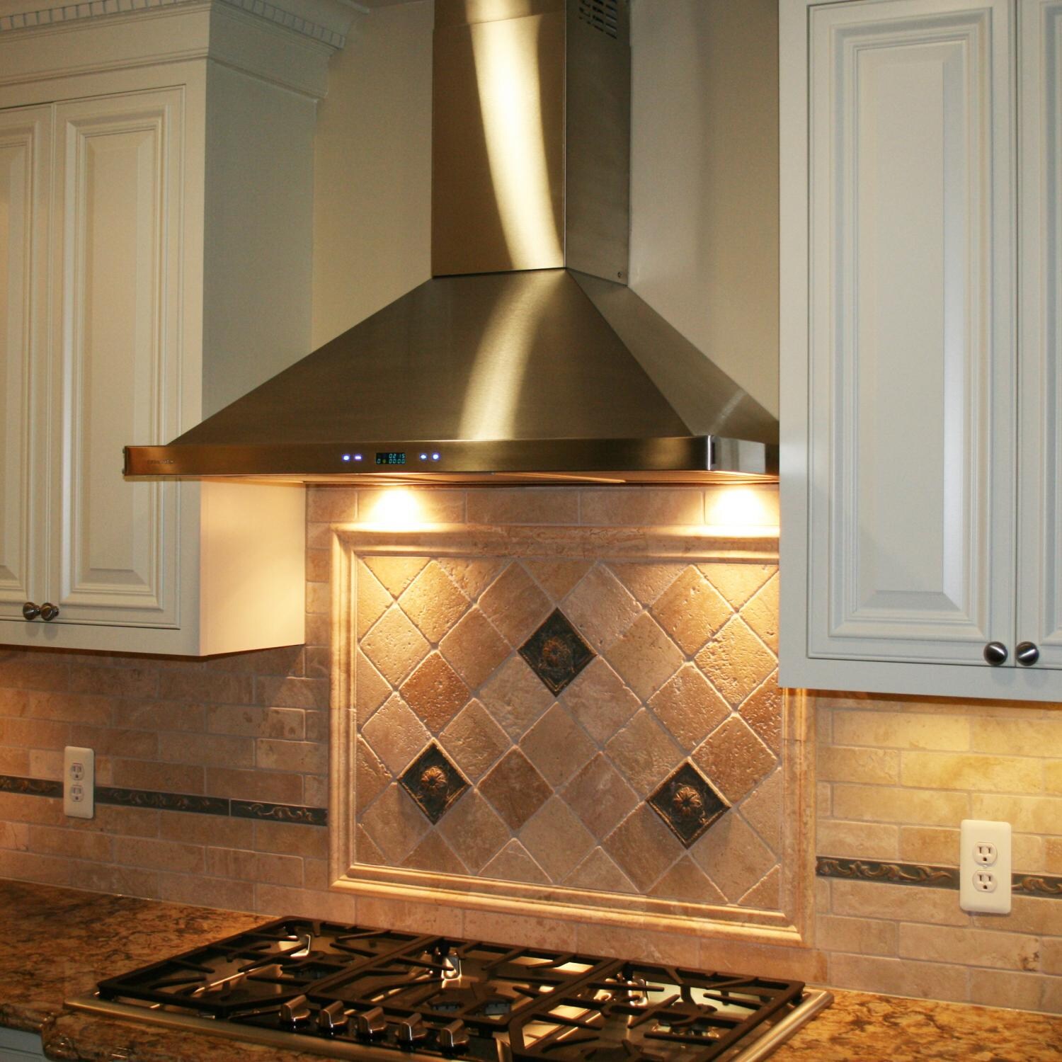 Cavaliere 36-Inch 900 CFM Wall Mounted Range Hood - Installed thumbnail