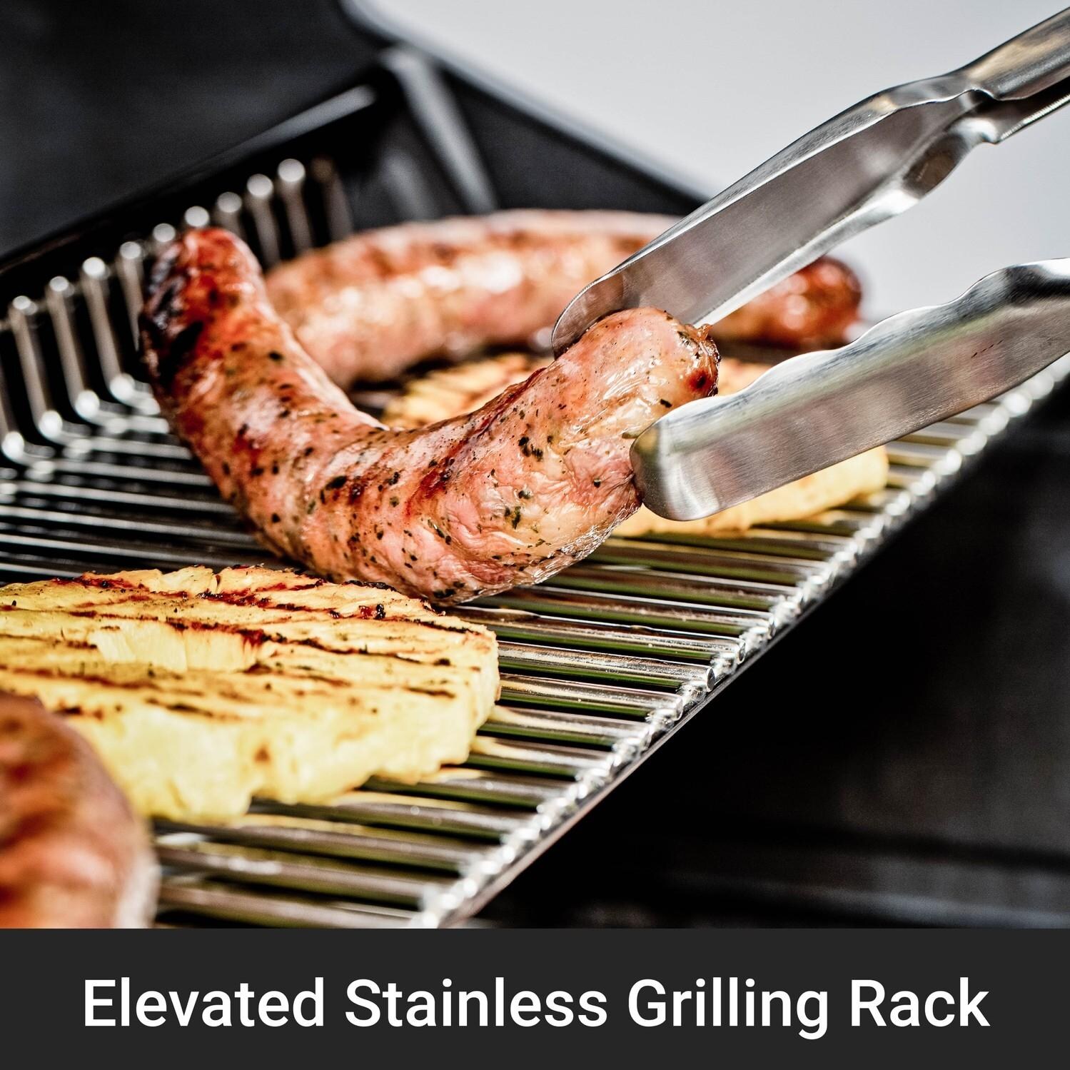 Broil King 689244 Regal Q 690 Pro IR Propane Grill - Elevated Stainless Grilling Rack - Detail thumbnail