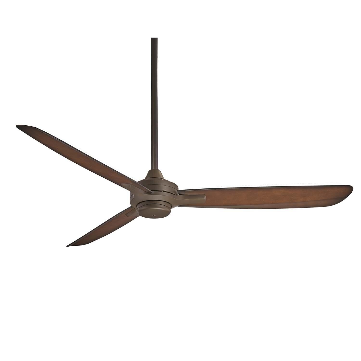60-in Rudolph Wet Fan in Oil Rubbed Bronze w/ Tobacco Blades by Minka-Aire - F728-ORB