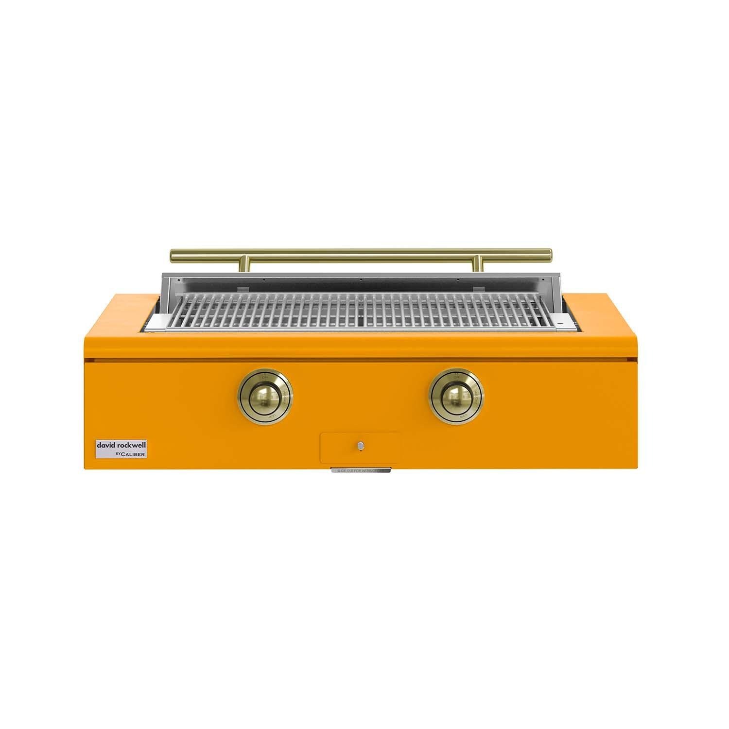 Caliber 42-in Propane Built-In Rockwell Grill - Saffron w/ Brass Hardware - CRG-42BL00-A-103-H01