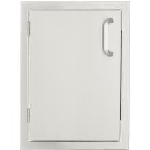 BBQGuys.com Kingston Series 17-Inch Stainless Steel Left-Hinged Single Access Door With Lock - Vertical image