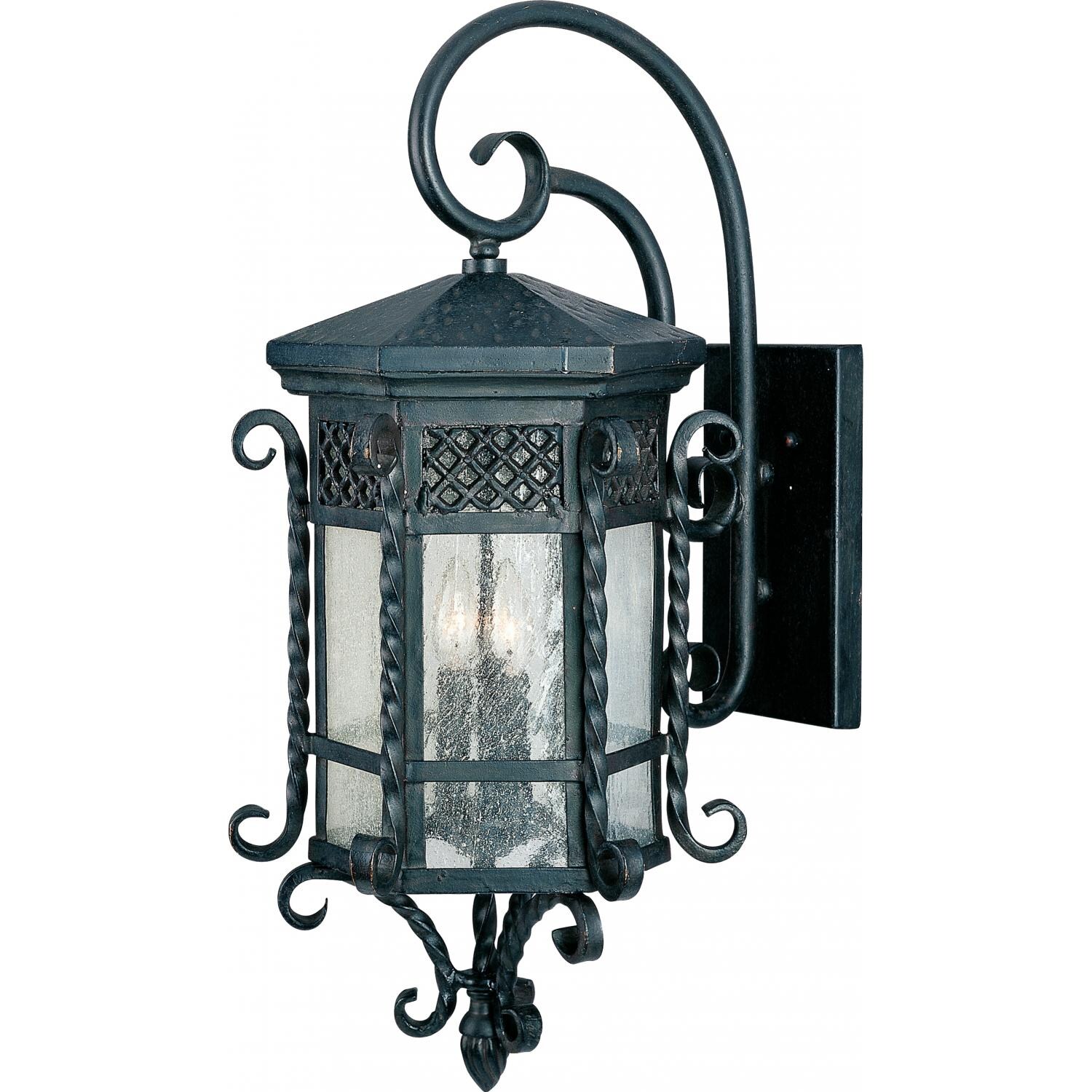 Maxim Scottsdale 30125CDCF 60W 28-Inch Three Light Outdoor Wall Light - Country Forge thumbnail