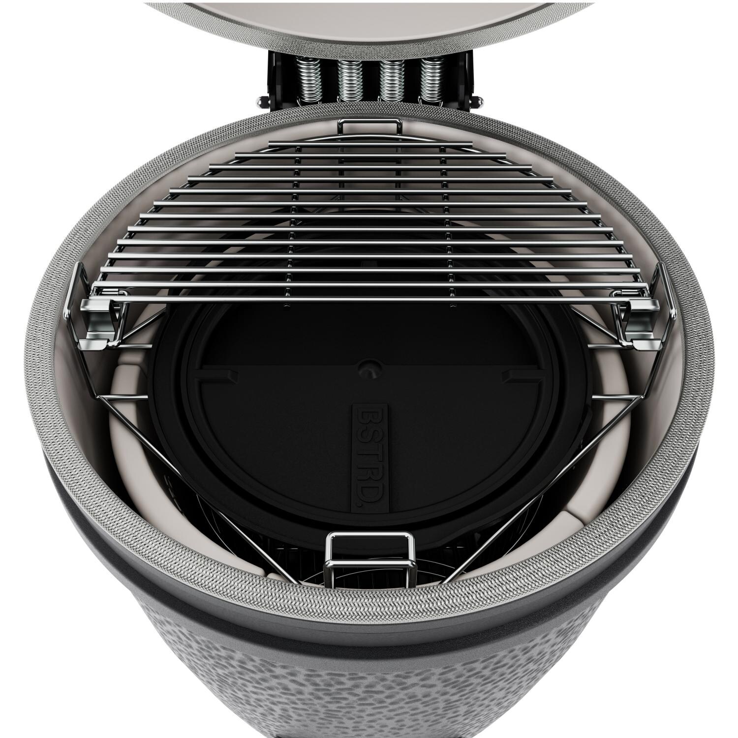 BSTRD.PRO BP302G-USA Large Solo Kamado Grill in Graphite - Inside - White Background thumbnail