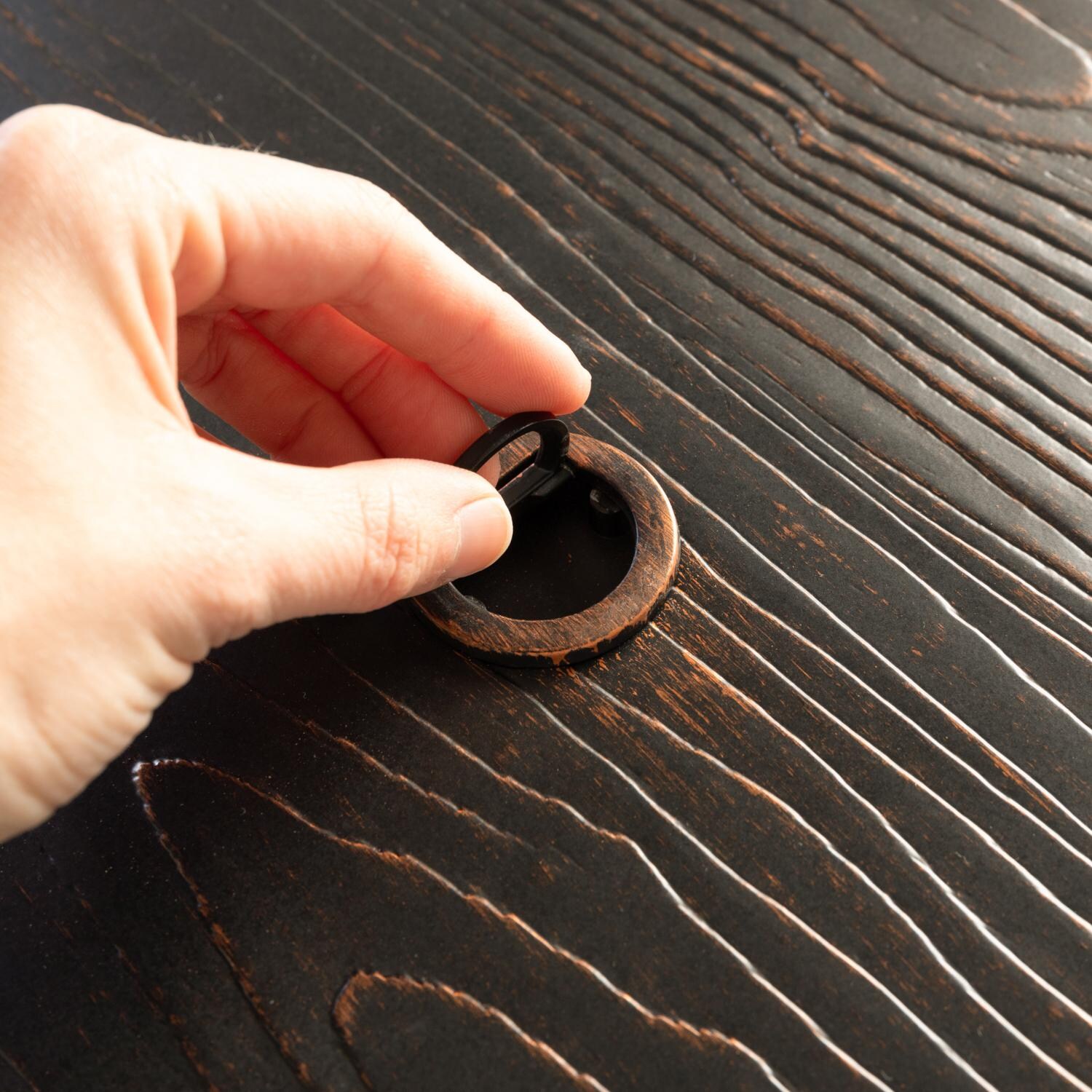 Ultimate Patio SC62735 Saddlebunch 40-Inch Square Aluminum Propane Fire Pit Table - Cover Handle thumbnail