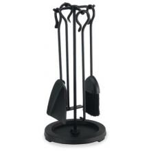 Pilgrim Traditional Compact Fireplace Tool Set - Matte Black image