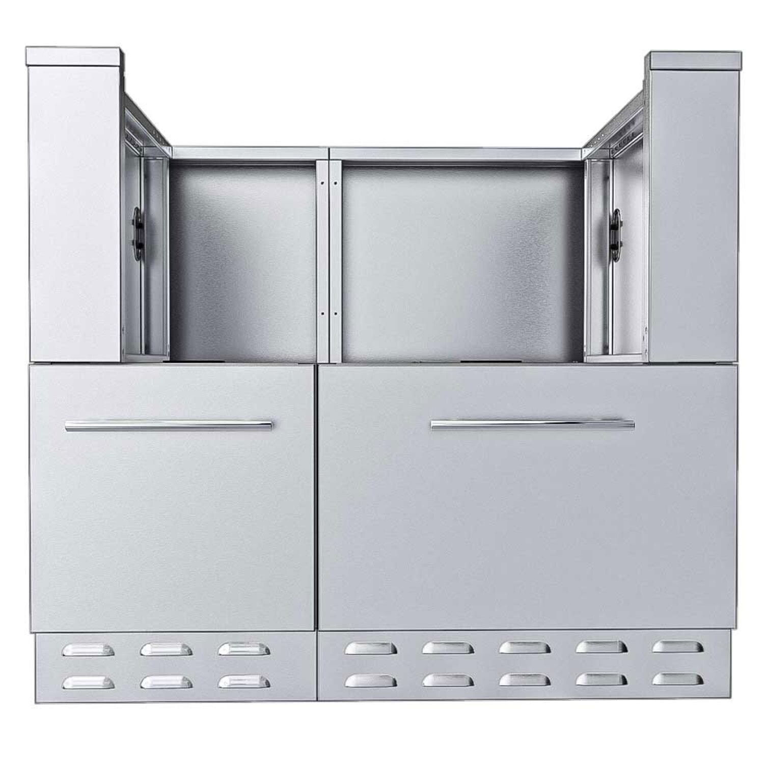Sunstone Grills SAC37HGDC 37-in Hybrid Pellet Grill Base Cabinet - Front View - White Background thumbnail