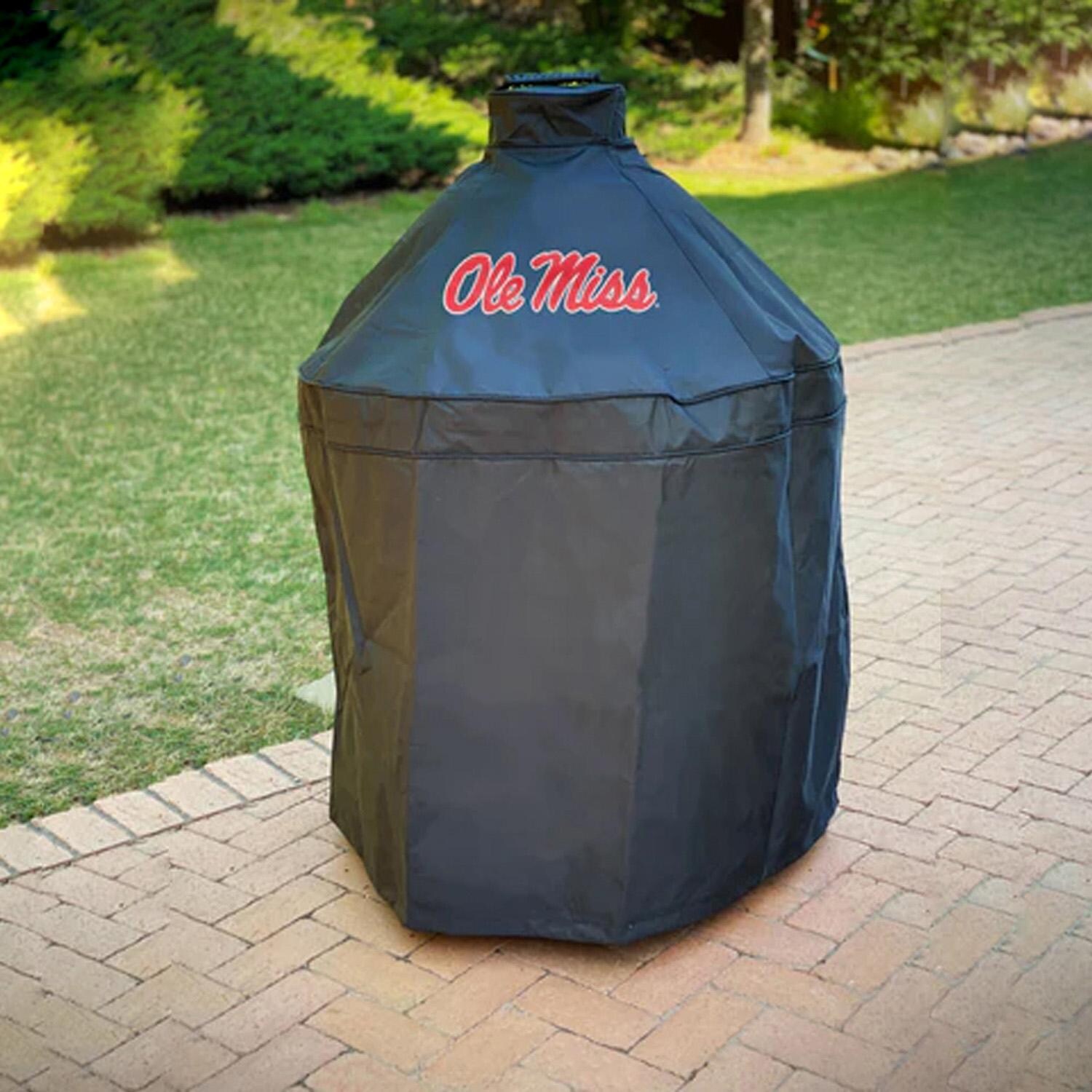 Holland Bar Stool Co B08CF1ZGG9 Ole Miss Universal Kamado Grill Cover - Lifestyle thumbnail