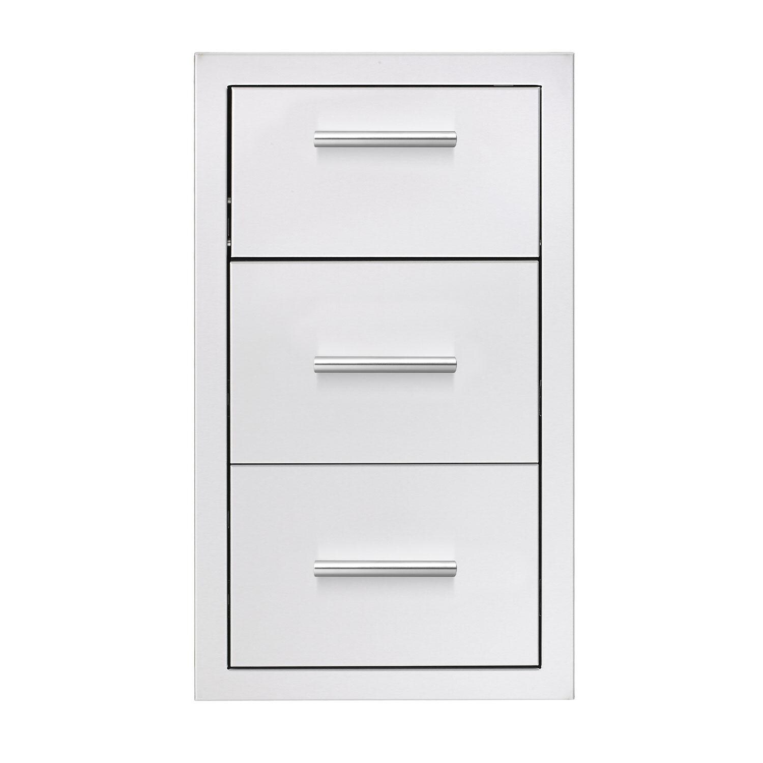 Summerset TDC-17M 17 Inch Vertical 2 Drawer & Paper Towel Holder Combo Masonry - Display - White Background thumbnail