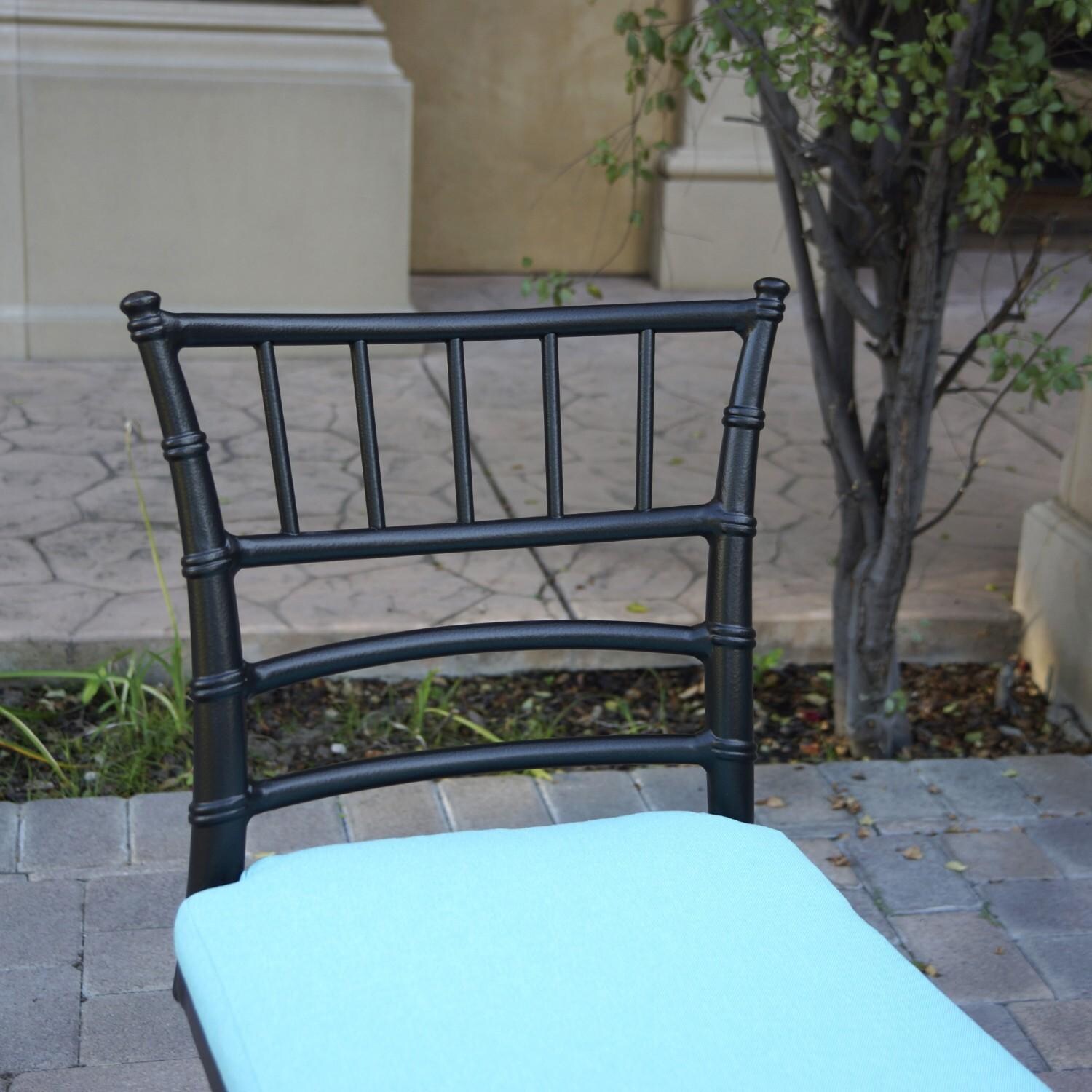 Bella 2 Pc Aluminum Swivel Counter Height Bar Stool Set in Blue/Dark Brown by Darlee - Chair Back - Lifestyle thumbnail