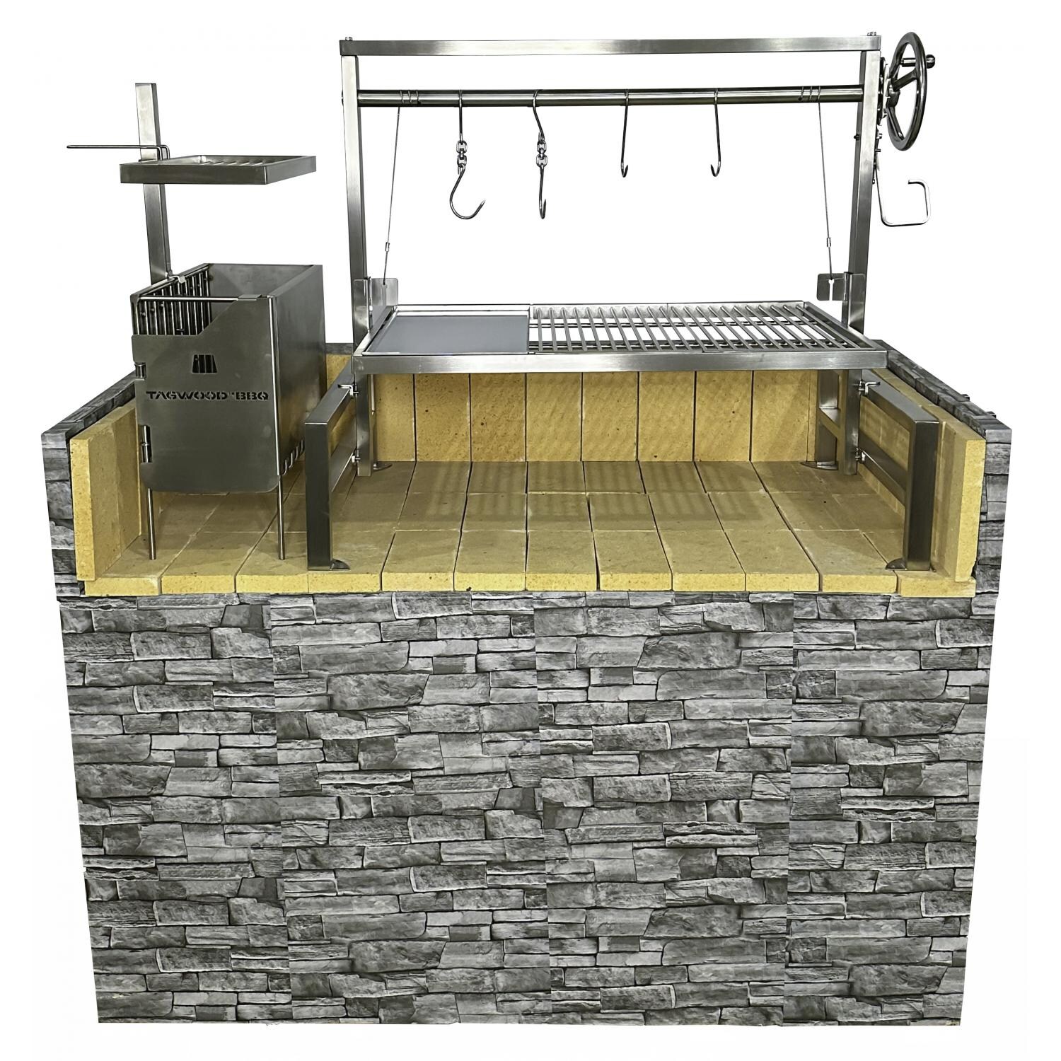 Tagwood BBQ Insert Style Argentine Santa Maria Wood Fire & Charcoal Grill - BBQ09SS image