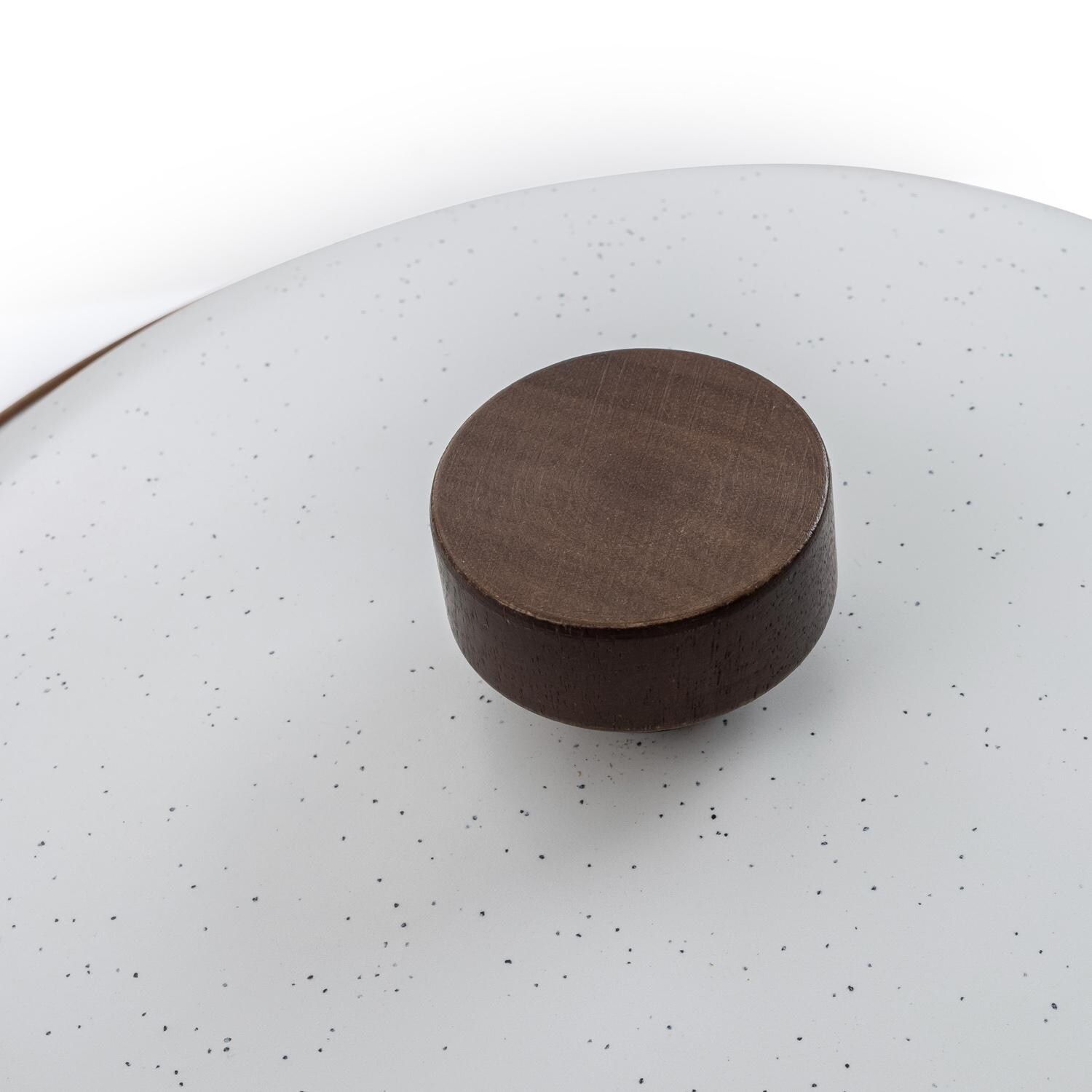 Barebones Living CKW-395 Enamel Stock Pot - Eggshell - Lid Handle Detail thumbnail