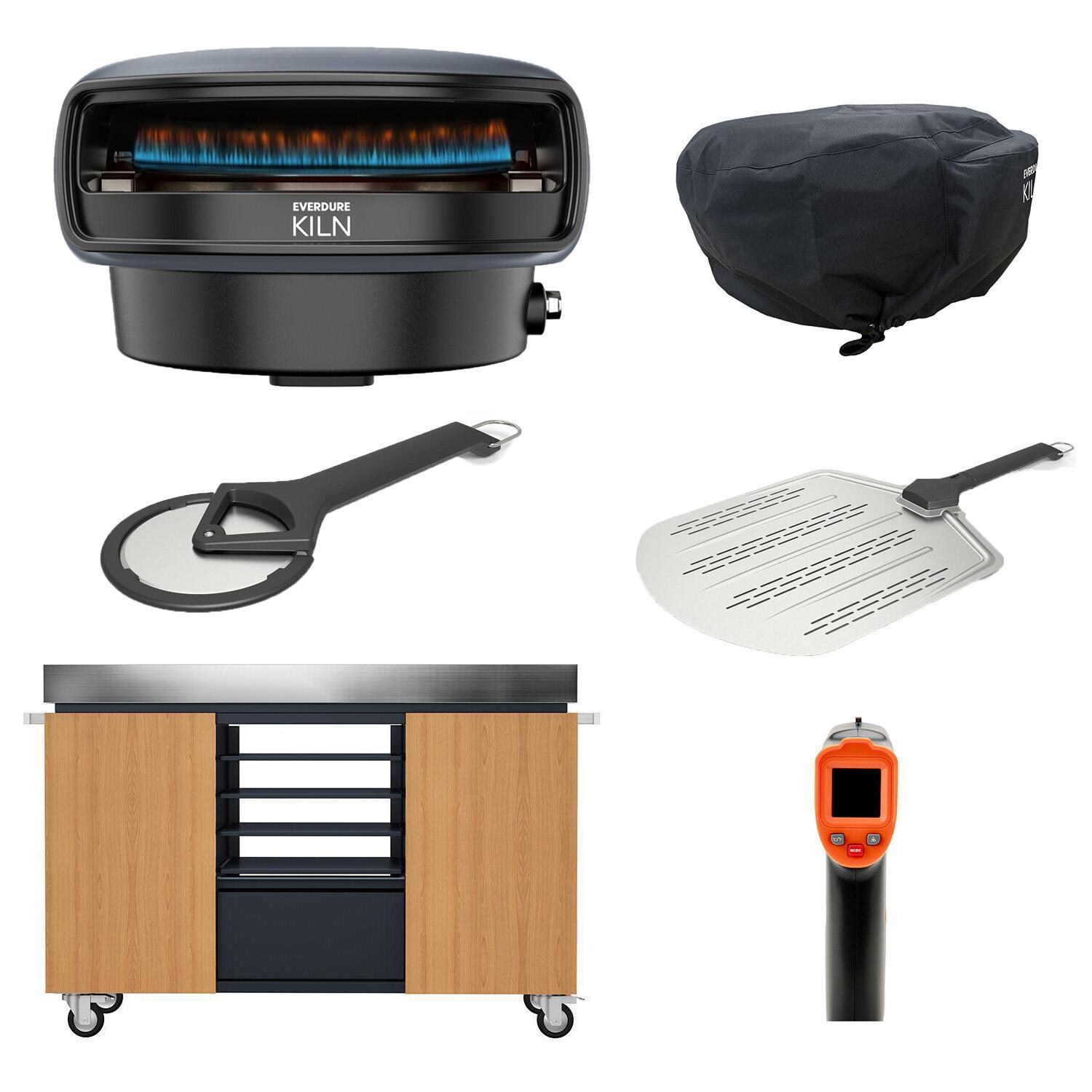 Everdure Kiln 1 Burner Pizza Oven - PIZZA EXPERT Bundle - Graphite - EKILN1GUS