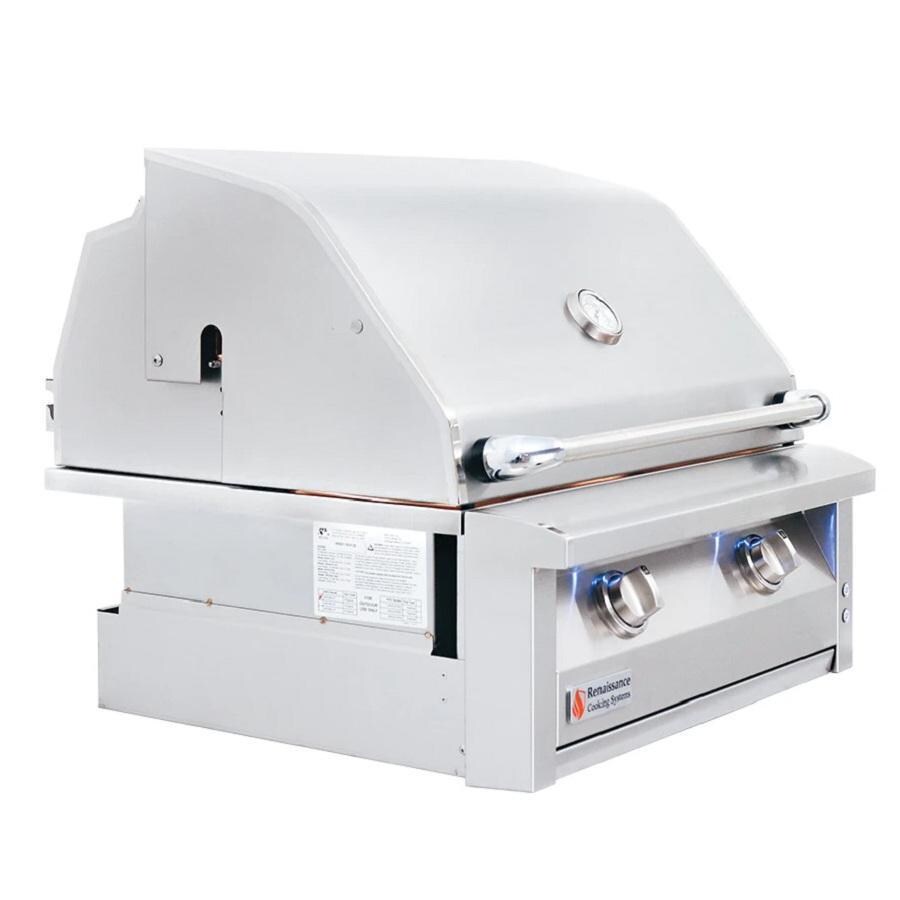 American Renaissance Grill by RCS ARG30 LP 30-Inch 2-Burner Built-In Propane Gas Grill - Side View thumbnail