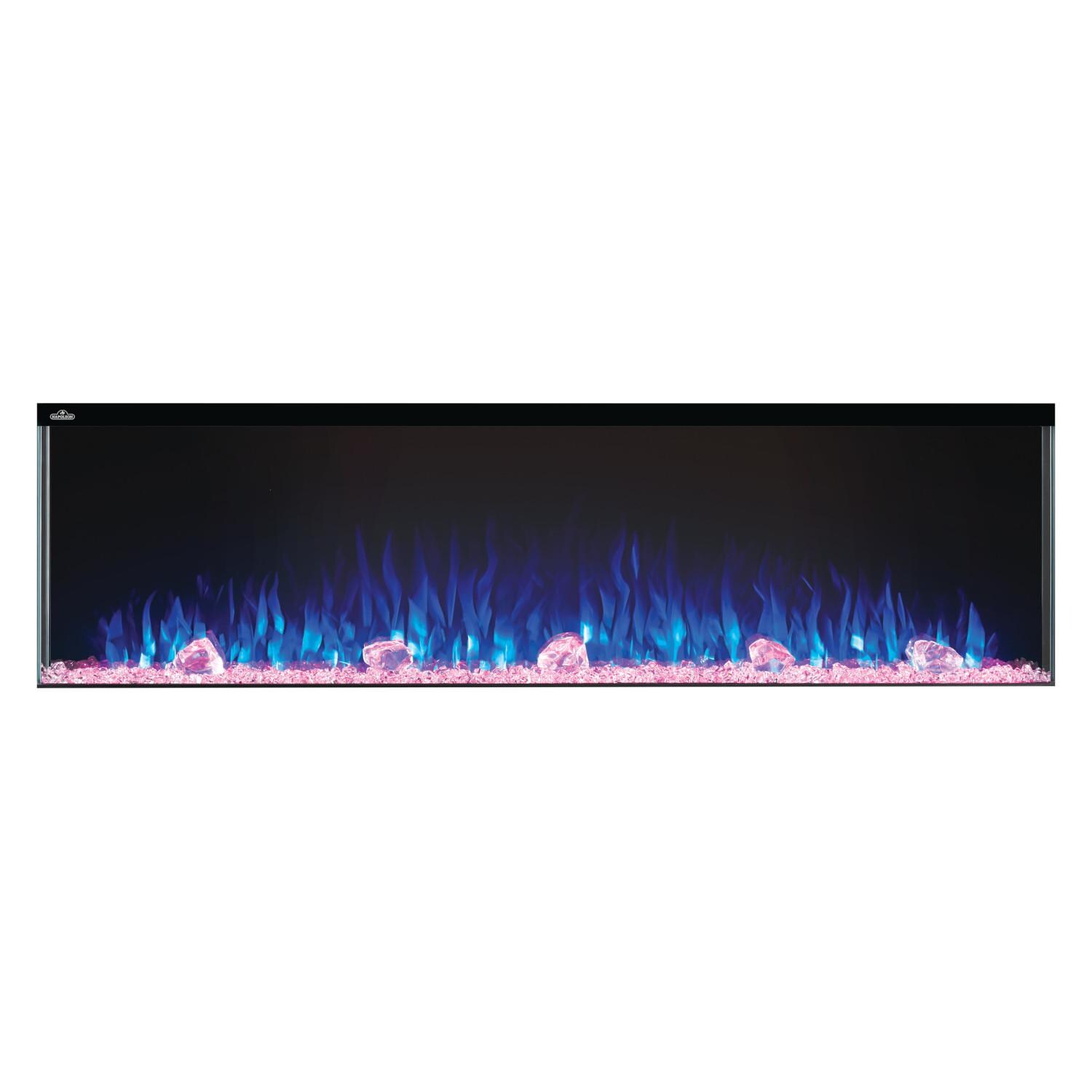 Napoleon NEFB60H-3SV 60-Inch Trivista 3-Sided Built-In Electric Fireplace - Blue Flames with Fuchsia Ember Bed thumbnail