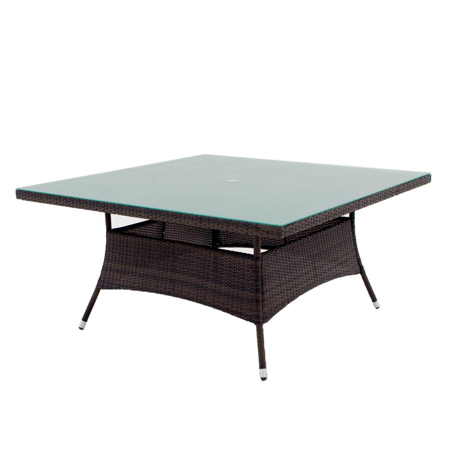 Gentilly 60 Inch Square Wicker Patio Dining Table By Lakeview Outdoor Designs