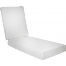 Sunbrella Canvas Natural Long Outdoor Replacement Chaise Lounge Cushion W/ Piping By BBQGuys
