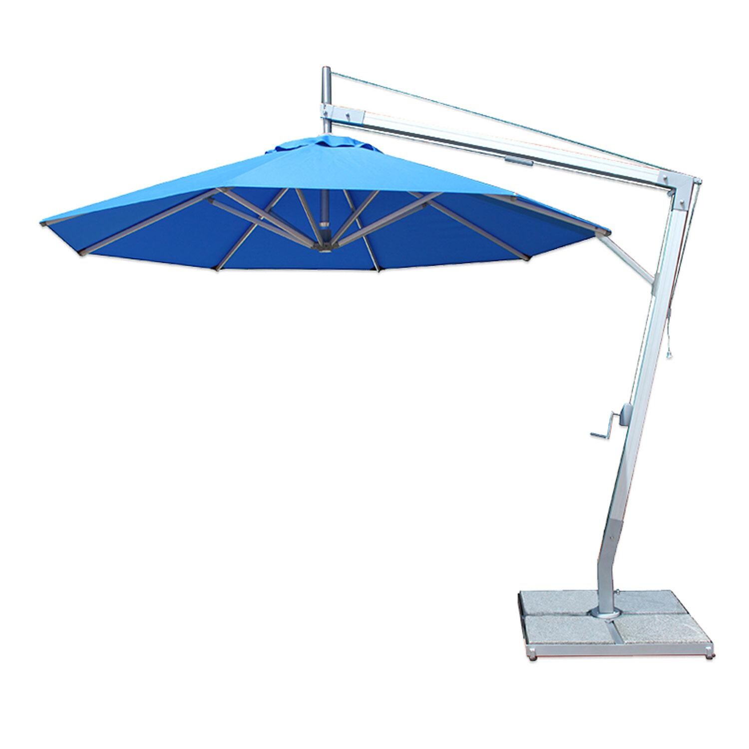 Bambrella Santa Ana 10 Ft Round Side Pole Umbrella - Ocean Blue