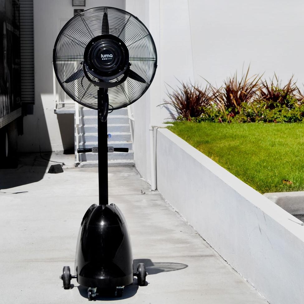 Luma Comfort 26-Inch Outdoor Misting Fan - Black - MF26B : Ultimate Patio