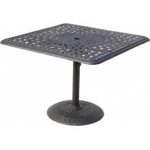 Darlee Series 60 36 X 36 Inch Cast Aluminum Pedestal Patio Dining Table - Antique Bronze image