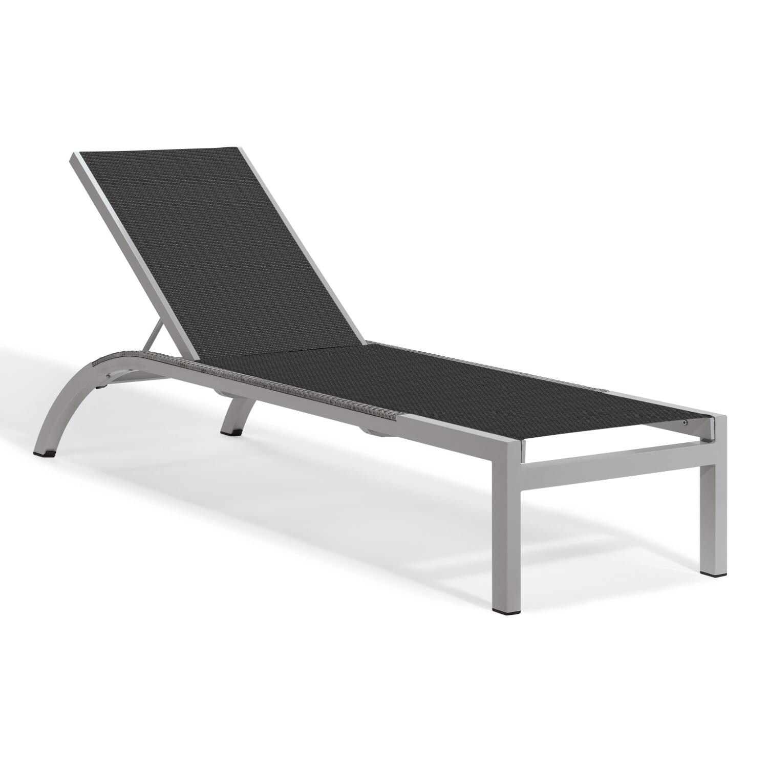 Argento Aluminum Patio Chaise Lounge W/ Wicker Side Rails - Ninja Sling thumbnail
