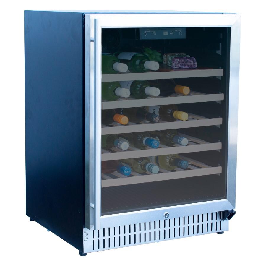American Made Grills AMG-RFR-24W 24-Inch Outdoor Rated Wine Cooler - Full Closed Angled View thumbnail