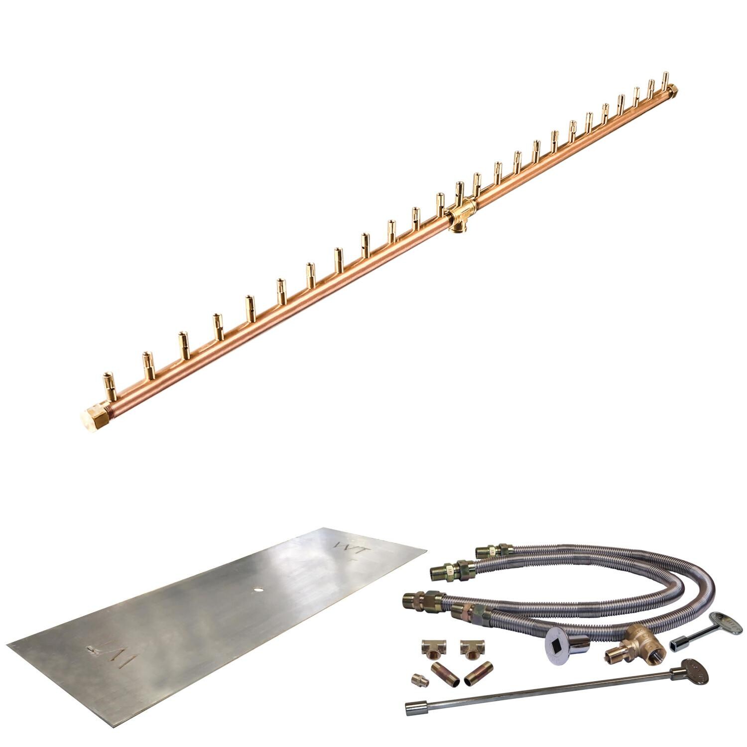 Warming Trends 56 X 10Inch Linear Natural Gas Fire Pit Burner Kit W