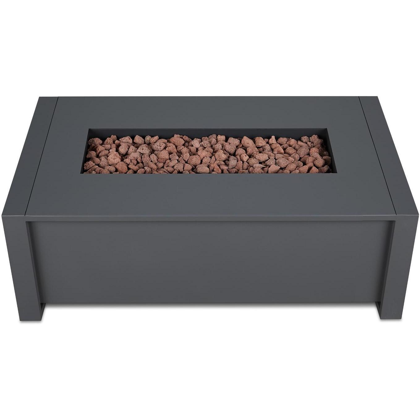 Lakeview Outdoor Designs SC-6330LP-GRY Lafitte 42-Inch Rectangle Propane Gas Fire Table - Top View thumbnail