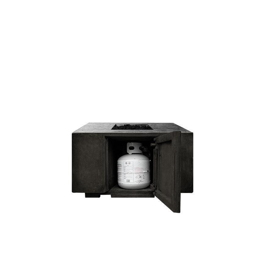 Prism Hardscapes SCPH-422-2LP Porto 68 68-in Rectangular Propane Gas Fire Pit Table - Propane Enclosure - White Background thumbnail