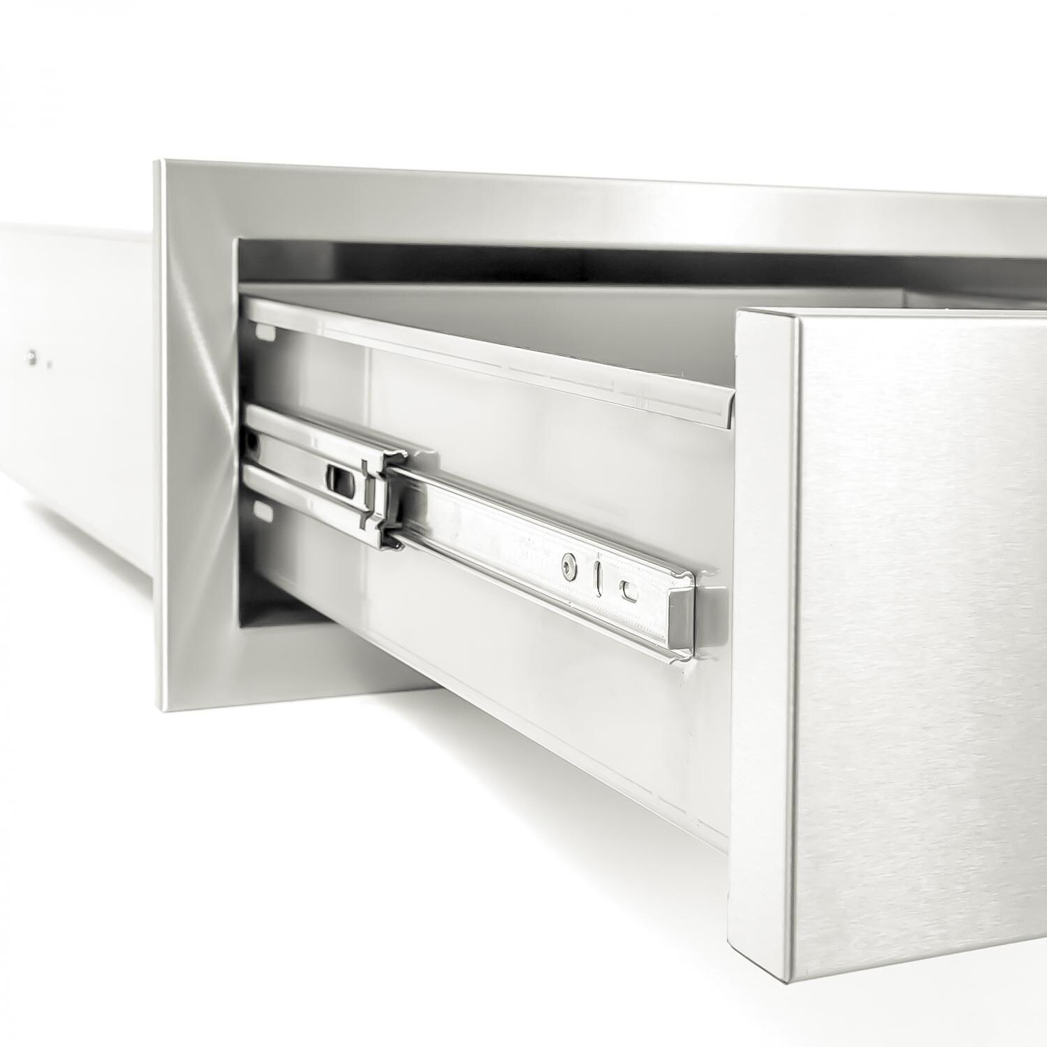 BBQGuys.com Sonoma Series 20-Inch Stainless Steel Single Access Drawer - Full Extension Drawer Slides thumbnail