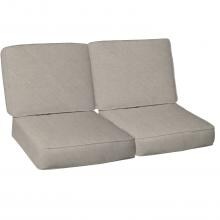 Sunbrella Cast Ash 4 Piece Medium Outdoor Replacement Loveseat Cushion Set W/ Piping By BBQGuys