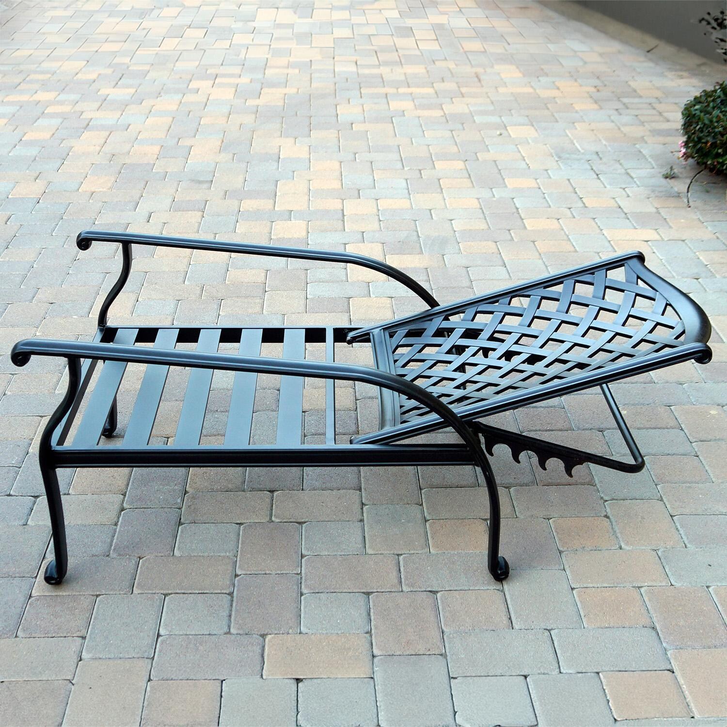 Darlee Nassau 3-Piece Patio Adjustable Club Chair Conversation Set with 24 Inch Round End Table - Chair Reclined - Lifestyle thumbnail