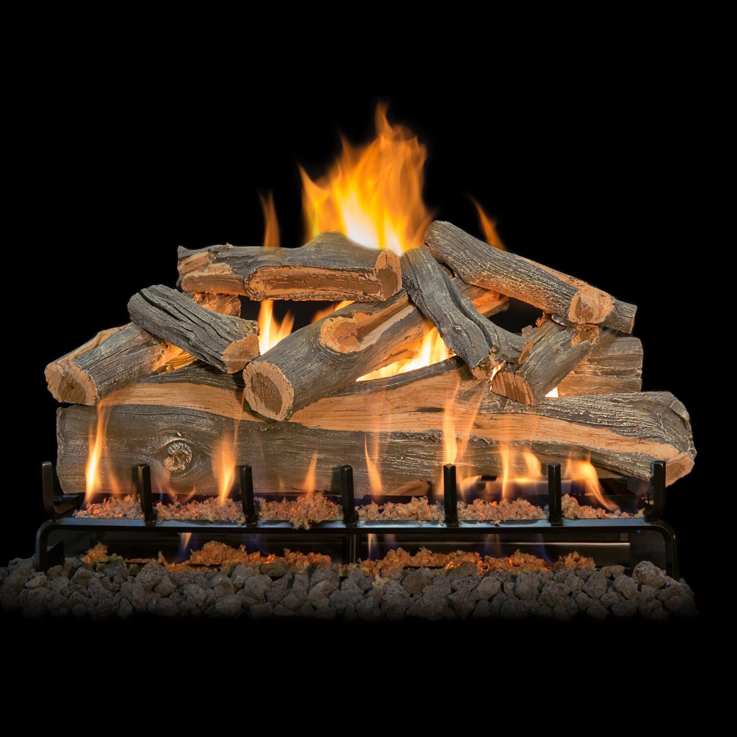 Grand Canyon 36Inch Arizona Juniper Vented Natural Gas Log Set W/ 3 BRN Burner High Capacity