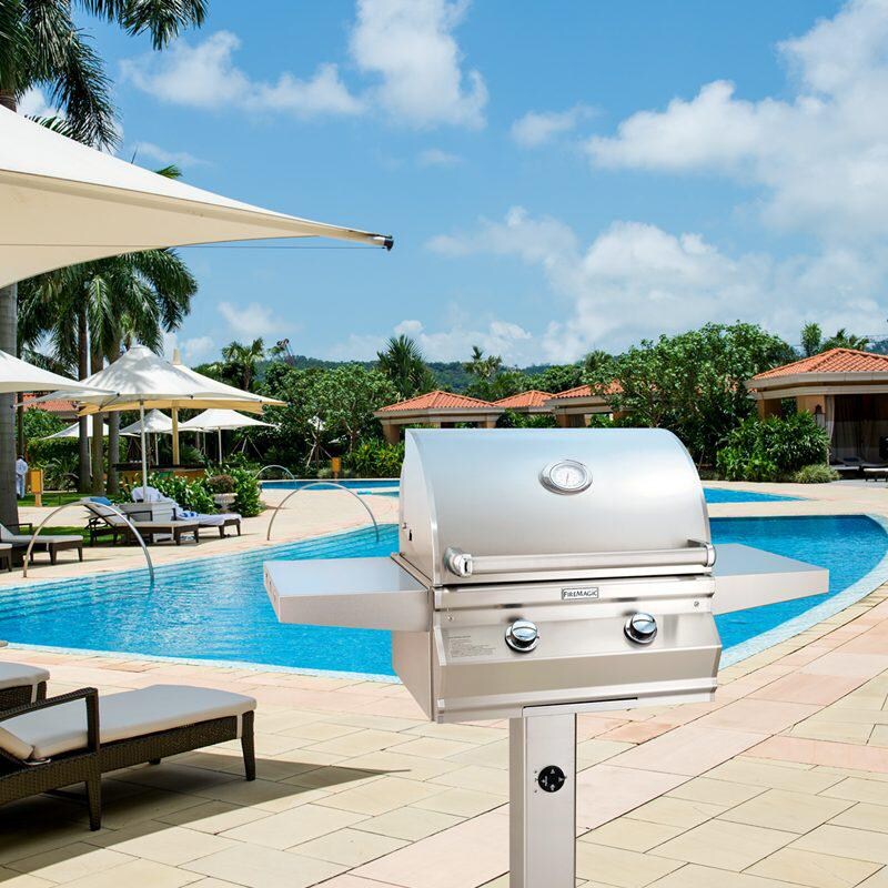 Fire Magic - CM430S-RT1P-P6 - Choice Multi-User 24-Inch Propane Gas Grill On Patio Post - In Common Pool Area thumbnail