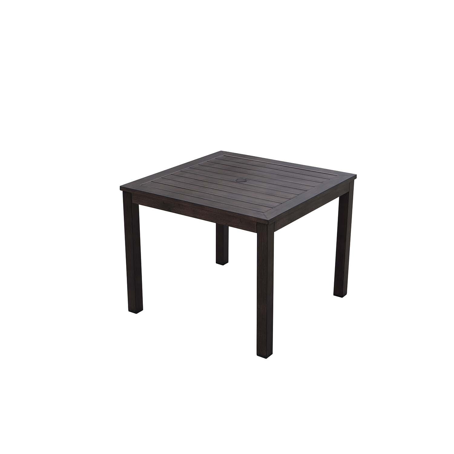 Atlantis 27 Inch Walnut Aluminum Dining Table By Darlee - White Background thumbnail