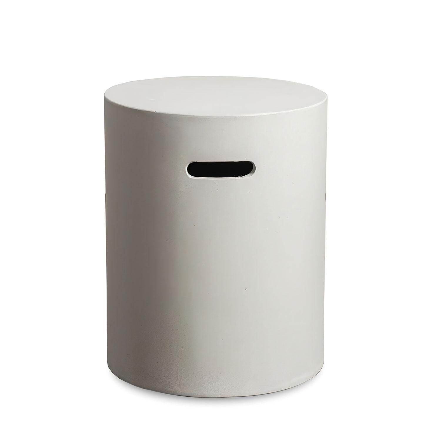 Glenwood 16-in Round Propane Tank Cover in White by Lakeview Outdoor Designs - White Background thumbnail