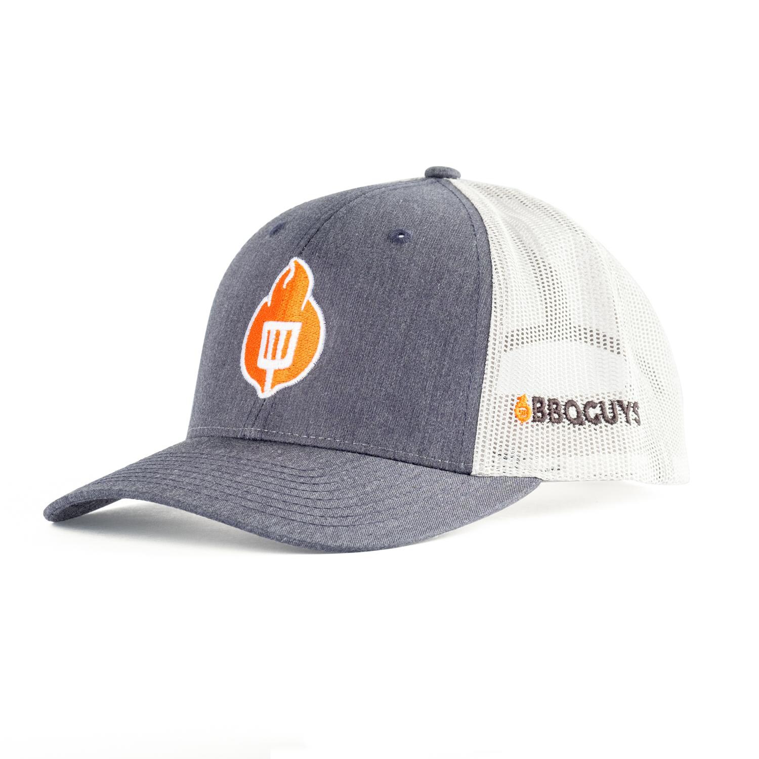BBQGuys Adjustable Snapback Trucker Hat - Heather Navy/Light Gray image