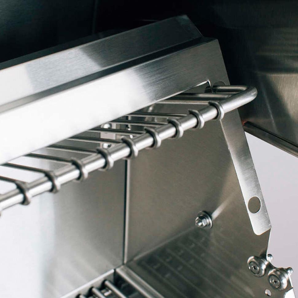 Alturi ALT36T-LP 36-in Built-In Propane Grill - Warming Rack Folded Up - Detail thumbnail