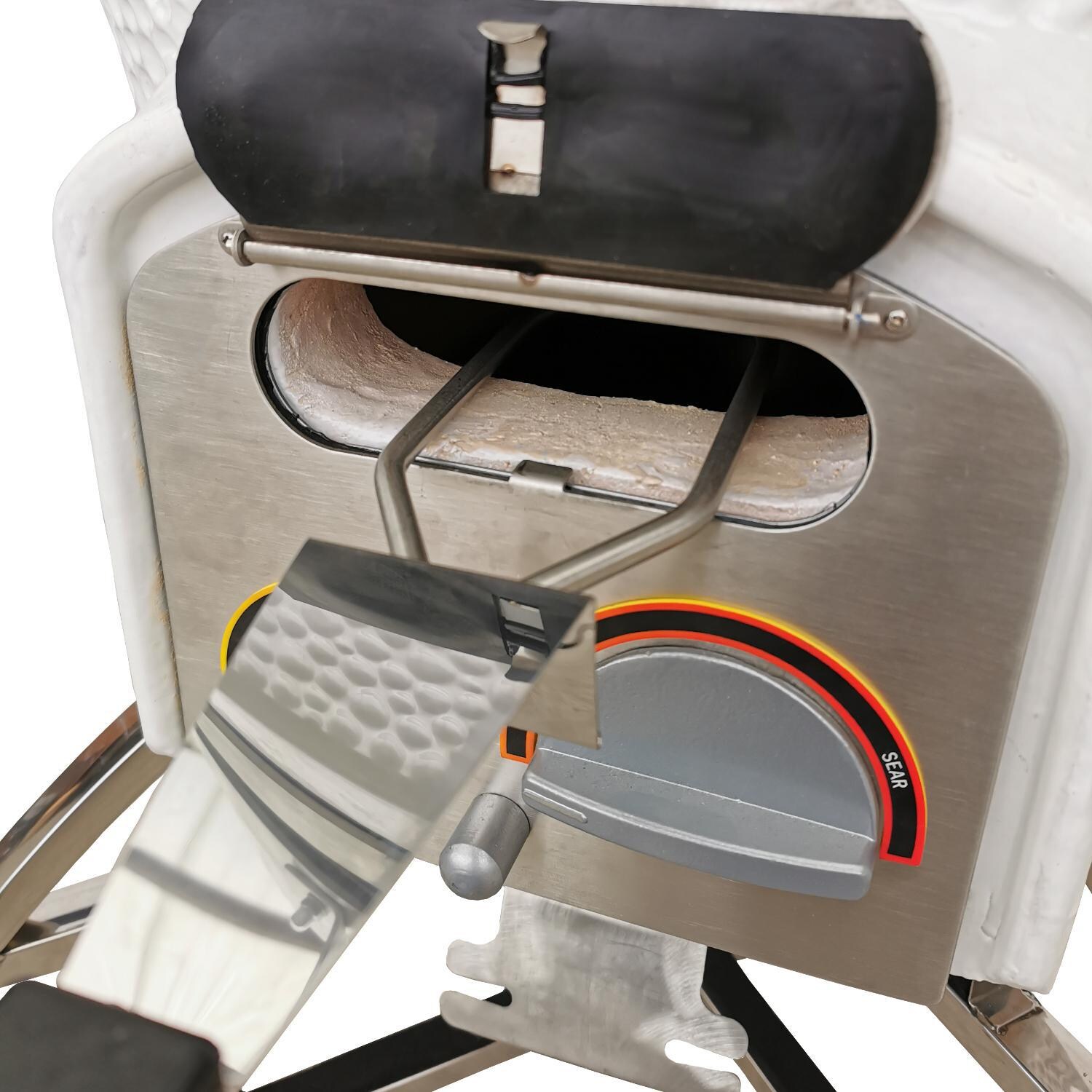 Vision XD-702WC Elite Series Kamado Grill - ProZone Has Top Port For Inserting Electric Starter thumbnail