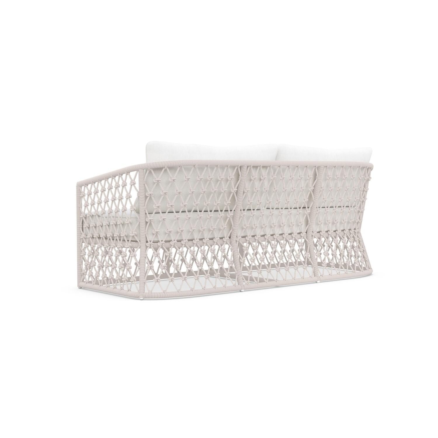 Azzurro Living AME-R06S3-CU Amelia Woven Rope Sofa in Sand/Cloud - Back - White Background thumbnail
