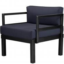 Ashbee Aluminum Patio Club Chair By Telescope Casual - Textured Black/Indigo image