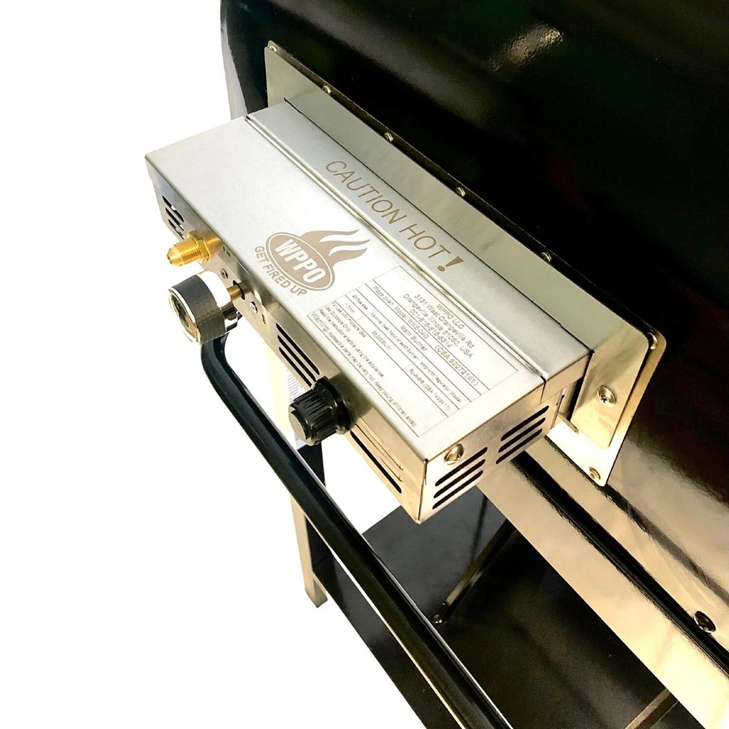 WPPO WKEA-04-GAS Complete Gas Burner for WKE-04 Ovens - Installed Close Up - Detail thumbnail