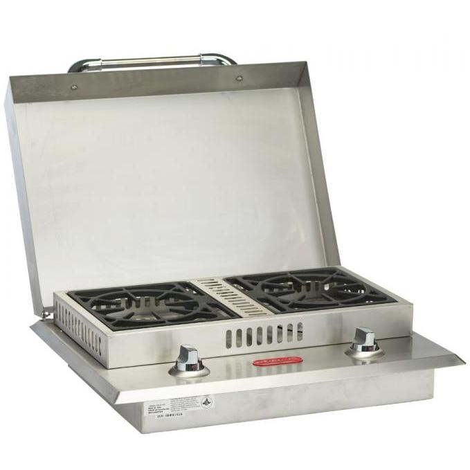 Bull DropIn Natural Gas Double Side Burner W/ Stainless Steel Lid