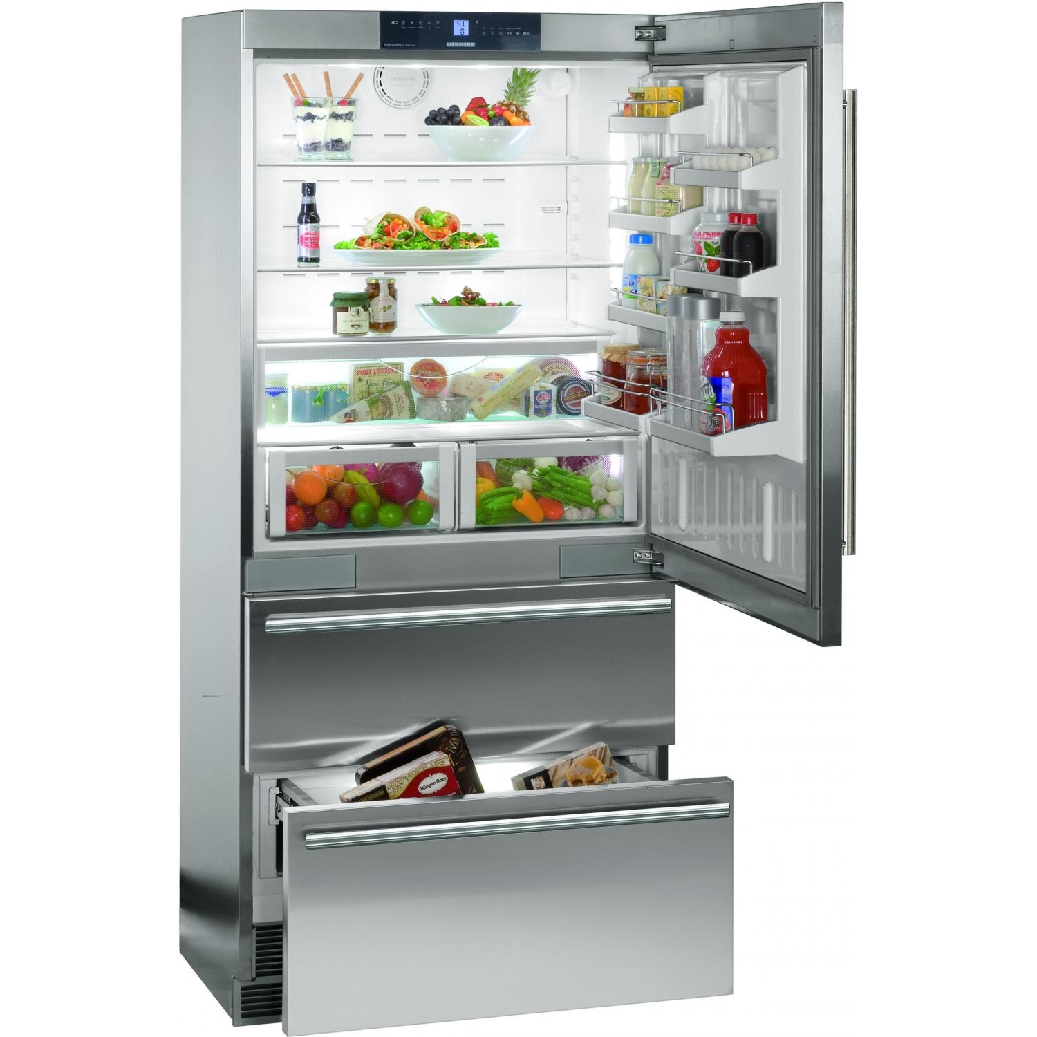 Liebherr 19.4 Cu. Ft. Bottom Freezer Refrigerator With Right Hinge - Stainless Steel - CS-2060
