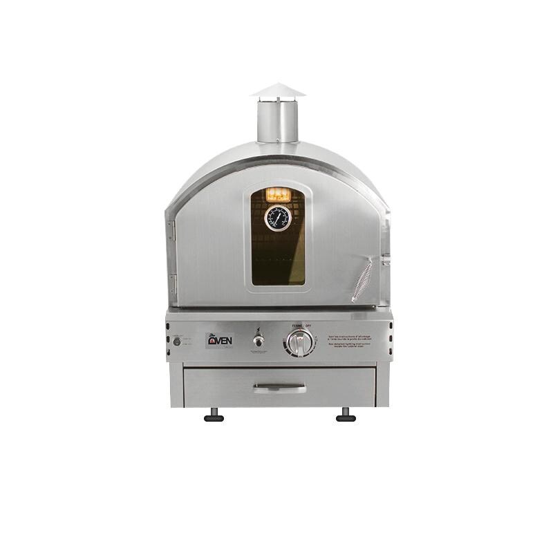 Summerset SS-OVBI-NG Built-In / Countertop Natural Gas Outdoor Pizza Oven - Shown With Feet thumbnail
