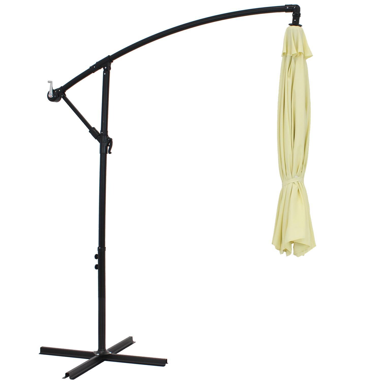 Ultimate Patio 9.5 Ft. Octagonal Patio Cantilever Umbrella W/ Crank - Pale Buttercup - Cantilever Extended thumbnail