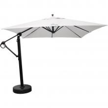 Galtech 10 X 10 Ft. Square Aluminum Patio Cantilever Umbrella W/ Easy Lift And Easy Tilt Wheel - Black Frame W/ Sunbrella Canvas Canvas Canopy image