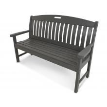 Nautical Slate Gray Recycled Plastic Wood 60 Inch Patio Bench By POLYWOOD image