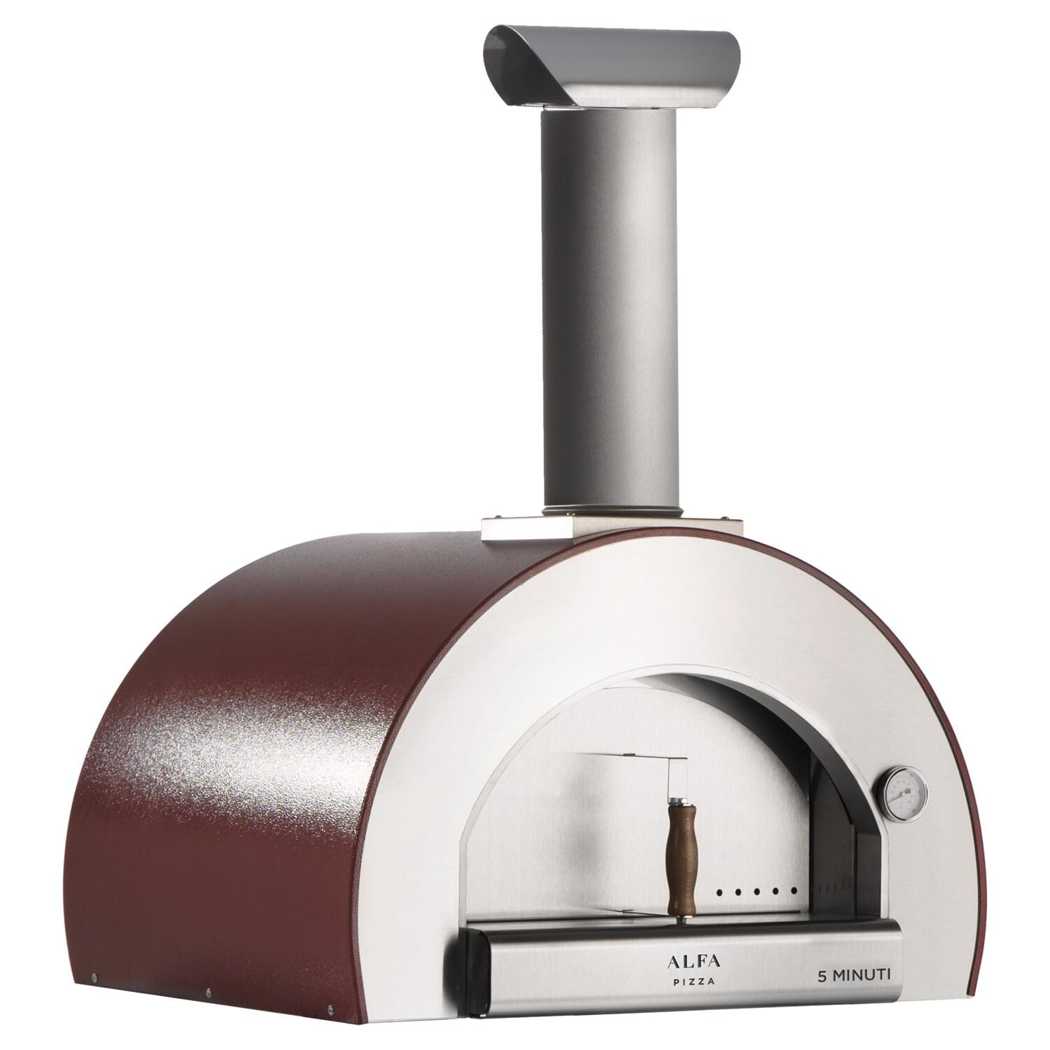 Alfa Pizza 5 Minuti 23-Inch Outdoor Countertop Wood-Fired Pizza Oven - Front View thumbnail