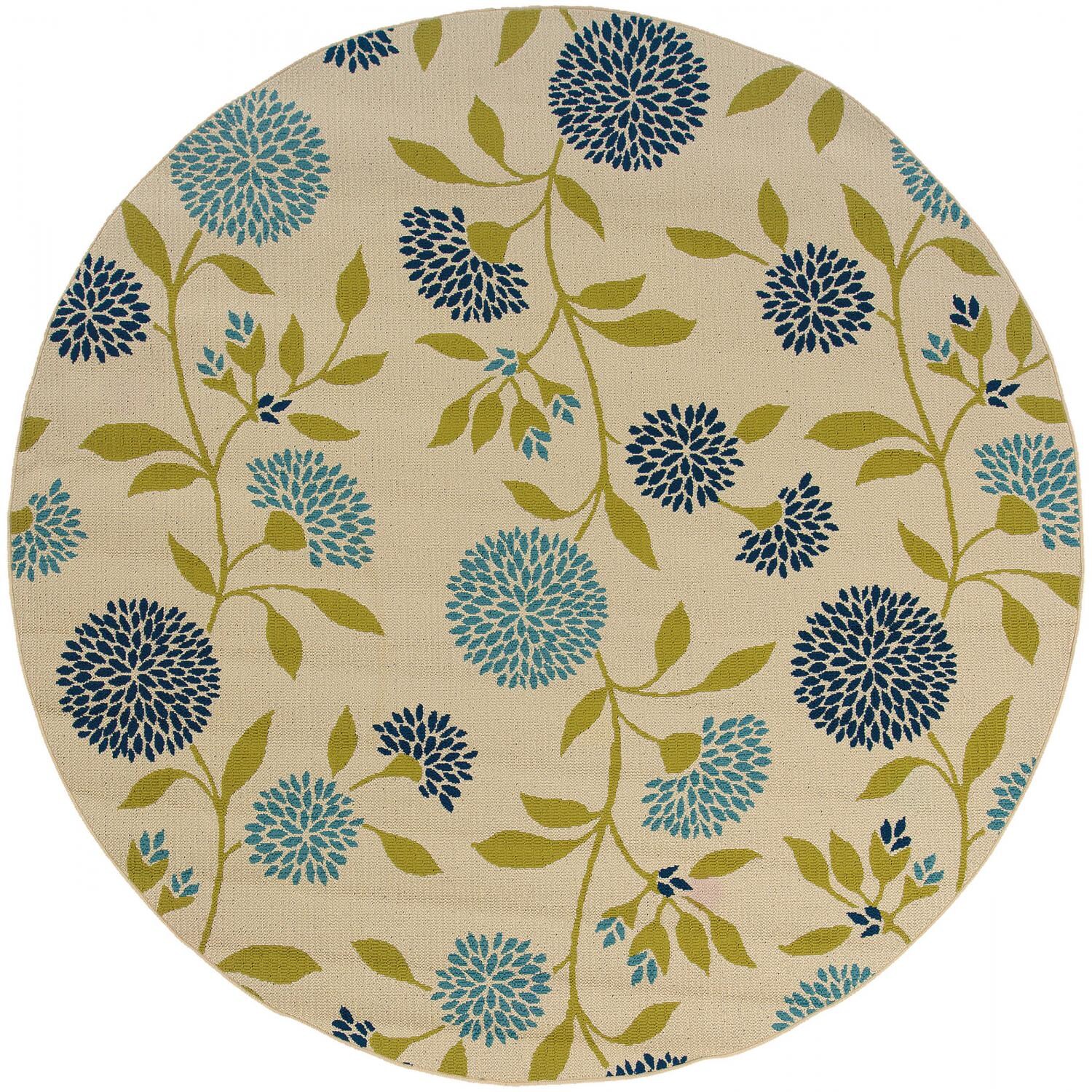 Oriental Weavers Caspian 7.10 Ft. Round Indoor/Outdoor Rug - 8327Y thumbnail