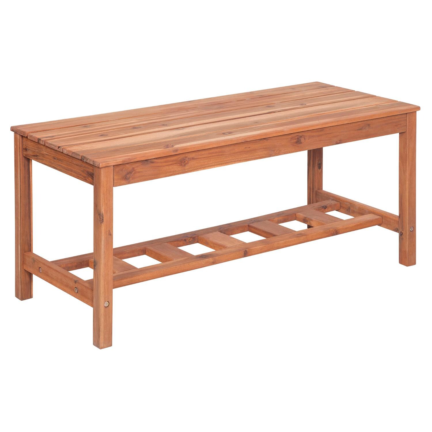 Crosswinds 47 X 20 Inch Rectangular Acacia Patio Coffee Table By Walker Edison image